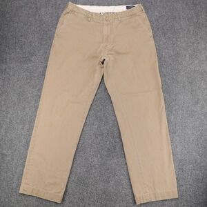 Polo Ralph Lauren Classic Fit Khaki Chino Pants 34x32 (34x30) Tan Cotton Twill